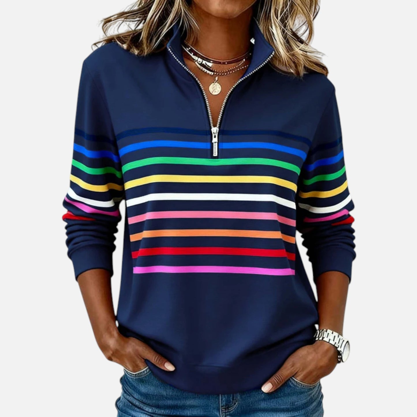 Adeline | Pull à Rayures Pastel