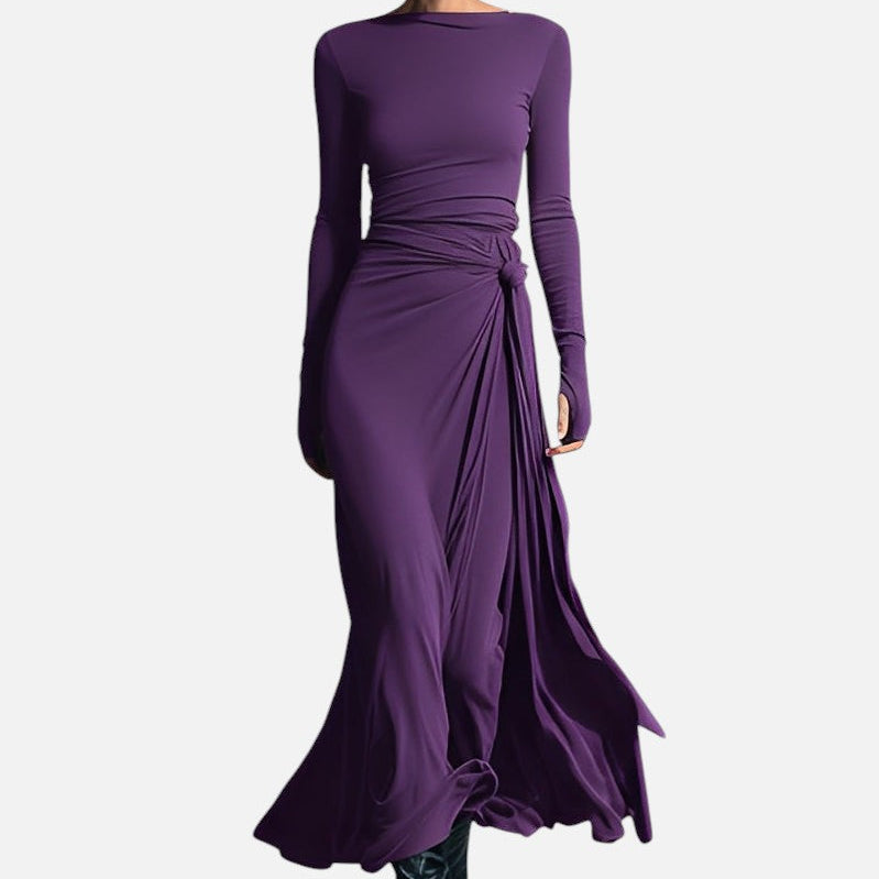 Mélanie | Robe Maxi à Nœud Latéral