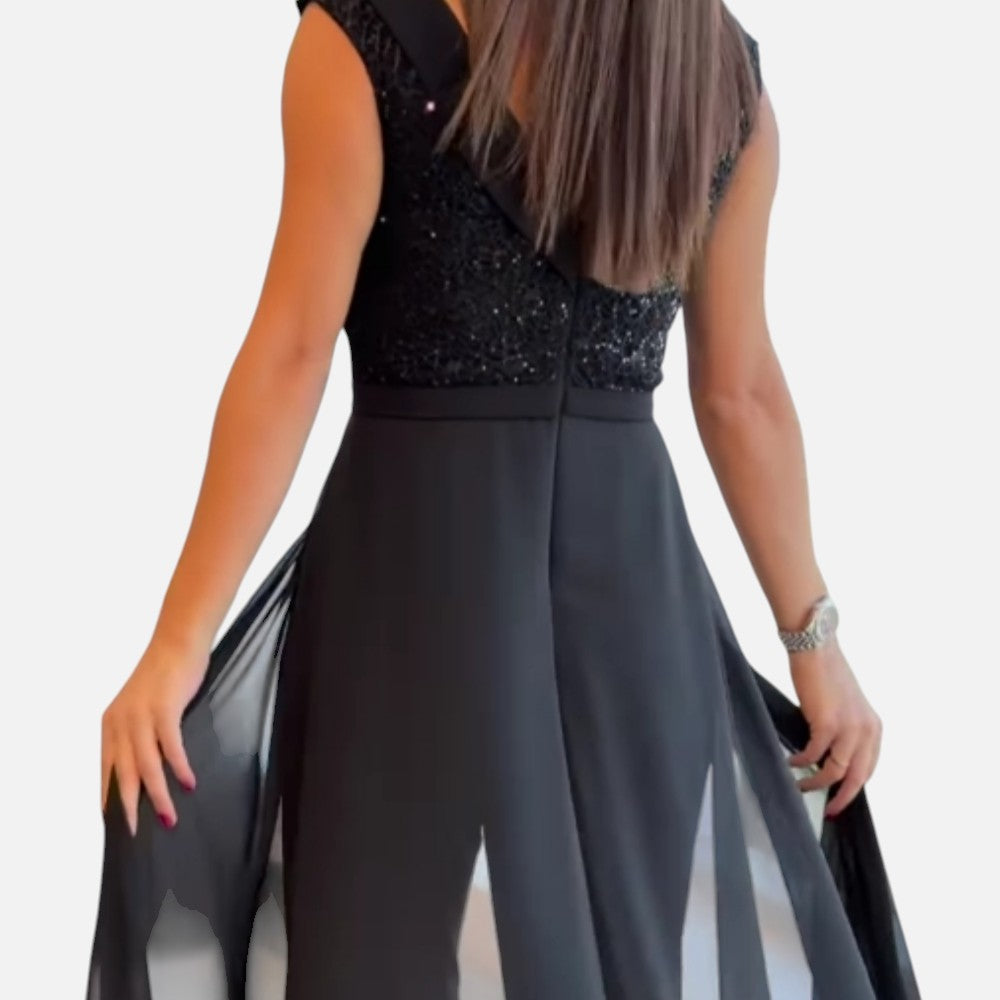 Nathalie | Combinaison élégante sans manches