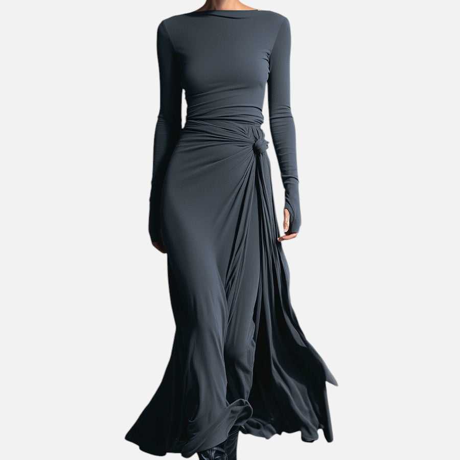 Mélanie | Robe Maxi à Nœud Latéral