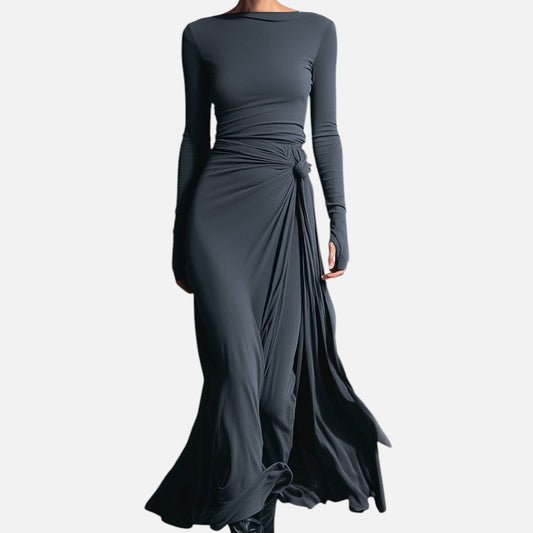 Mélanie | Robe Maxi à Nœud Latéral