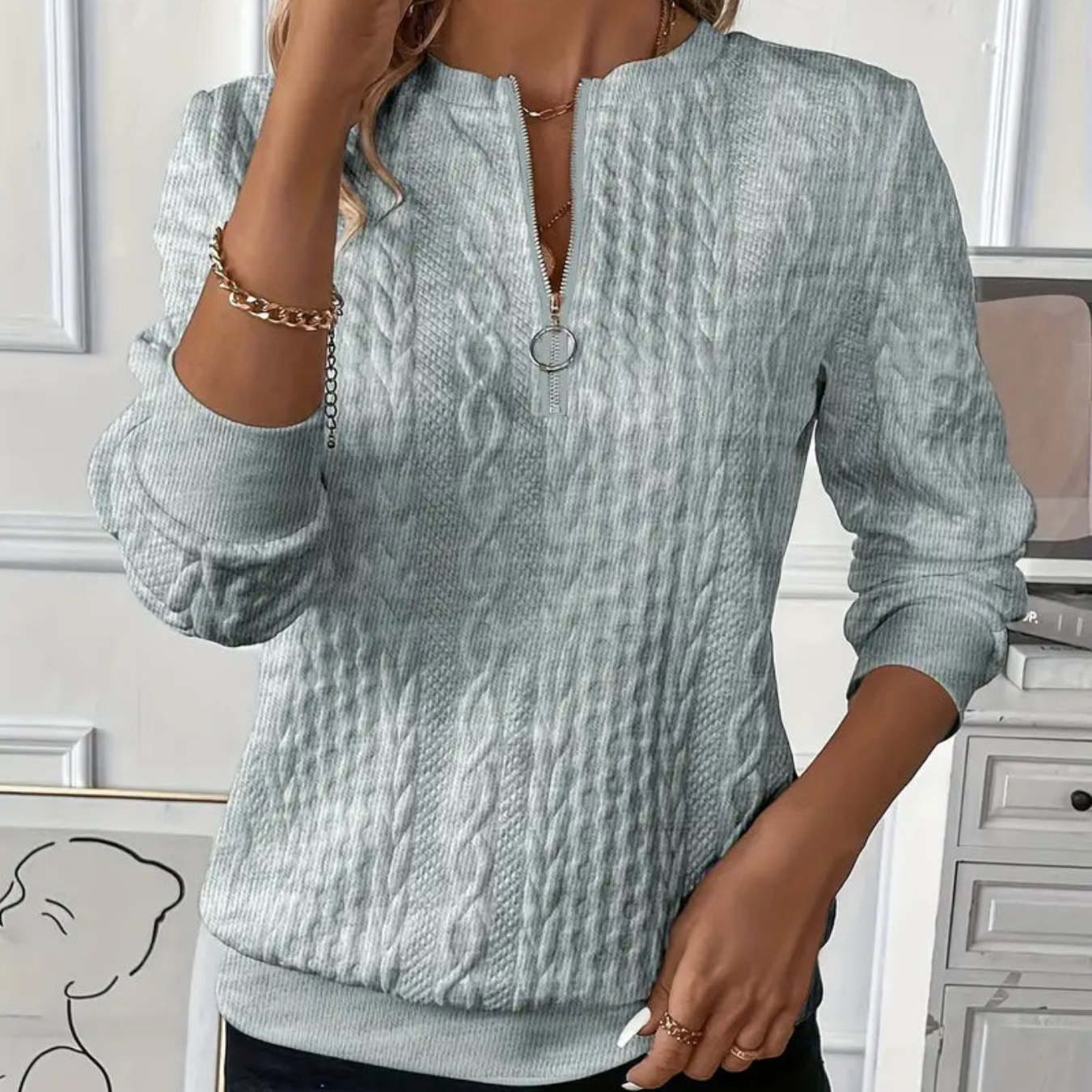 Émiline | Pull à fermeture éclair