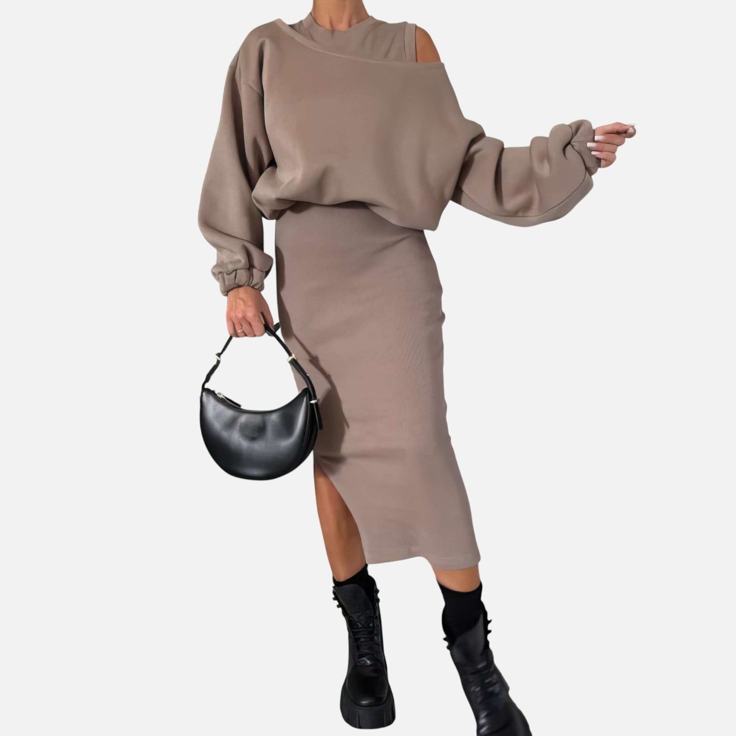 Aurélia Luxe | Ensemble Épaules Nues & Jupe Midi